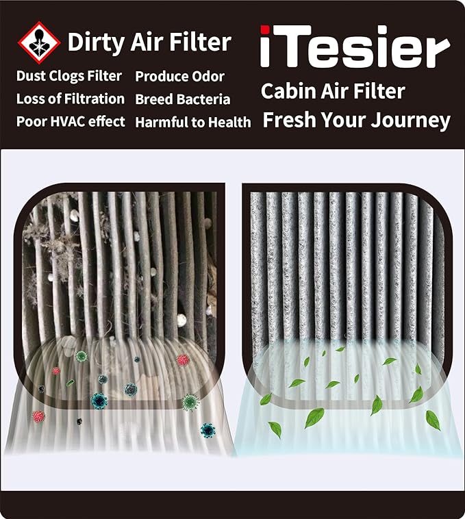 Cabin & Engine Air Filter kit for Tacoma (2024 2025 2026) 2.4L, 4Runner (2025-2026) 2.4L, Replaces 17801-0P050, 87139-50110