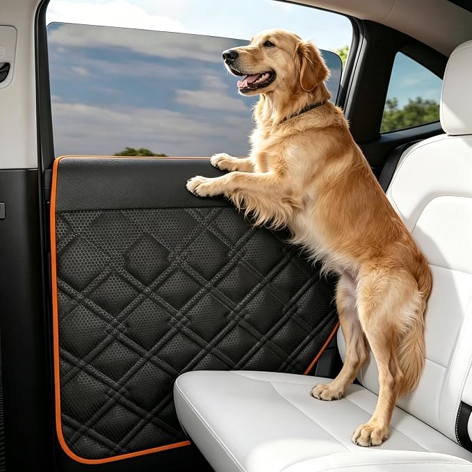Car Door Protector for Dogs: Compatible with Tesla Model Y/3-Waterproof & Anti-Scratch Door Protector from Dog Scratching-Heavy Duty Dog Car Door Protector 2 Pack