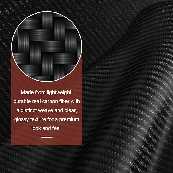 4PCS Real Carbon Fiber Door Handle Panel Trim Compatible with 2014–2024 Infiniti Q50, Interior Decor Sticker Accessories