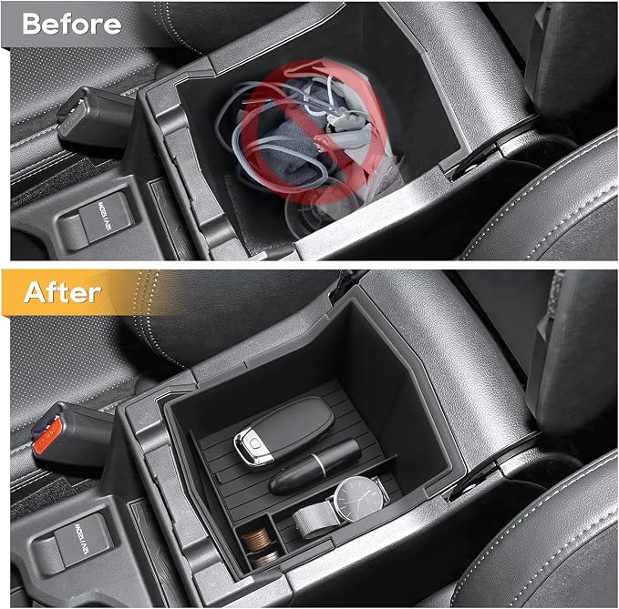 5PCS for Forester Center Console Organizer for 2025 Forester (Base/Sport/Limited/Touring) Middle Armrest Storage Box,Non-Slip Waterproof Interior Accessories - NOT for 2025 Wilderness,NOT FOR 2026