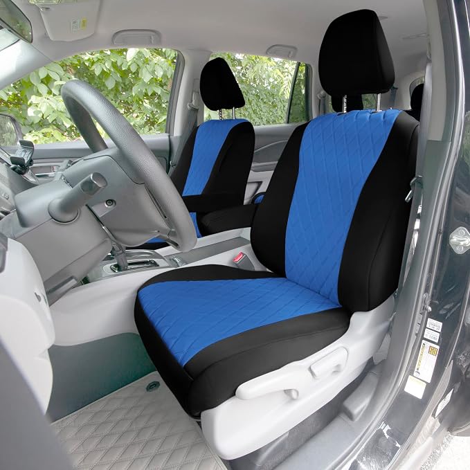 FH Group Custom Fit Car Seat Covers Specifically Made for 2016–2022 Honda Pilot, Front Set Blue Ultraflex Neoprene, Waterproof Car Seat Cover, Honda Accessories
