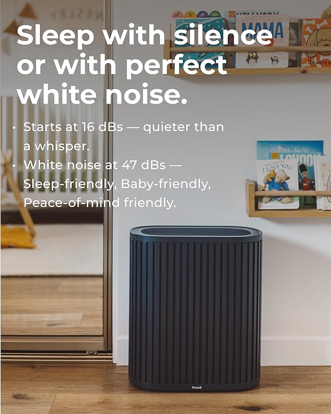 Windmill Air Purifier Max for Home - 3-In-1 Filtration for Dust, Smoke, & More - True HEPA Filter, Activated Carbon, & Pre-Filter - Ultra-Quiet - App Compatible - Covers Up To 1950 sq ft – Navy
