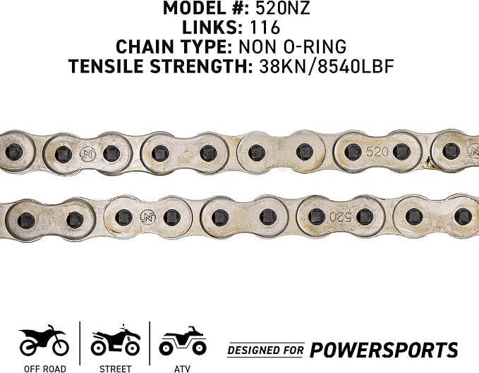 NICHE Drive Sprocket Chain Combo for Yamaha YZF-R6 YZF-R6S Front 16 Rear 48 Tooth 520NZ Standard 116 Links