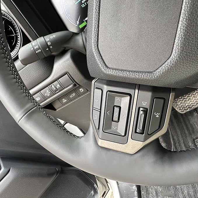 MEWANT Hand Stitch Steering Wheel Cover for Toyota Land Cruiser 2024-2026, Custom Fit DIY Wrap Interior Accessories