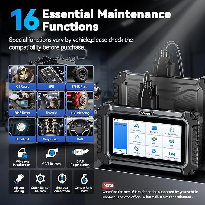 XTOOL D5S OBD2 Scanner with Touchscreen: Code Reader for Cars & Trucks with 16 Resets, Crank Sensor Relearn, Throttle Relearn, EPB, FCA, CAN FD for GM, Engine ABS SRS Transmission Car Diagnostic Tool