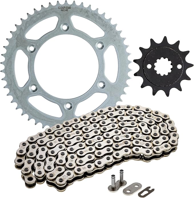 NICHE Drive Sprocket Chain Combo for Honda CRF250F Front 13 Rear 50 Tooth 520 Standard 120 Links