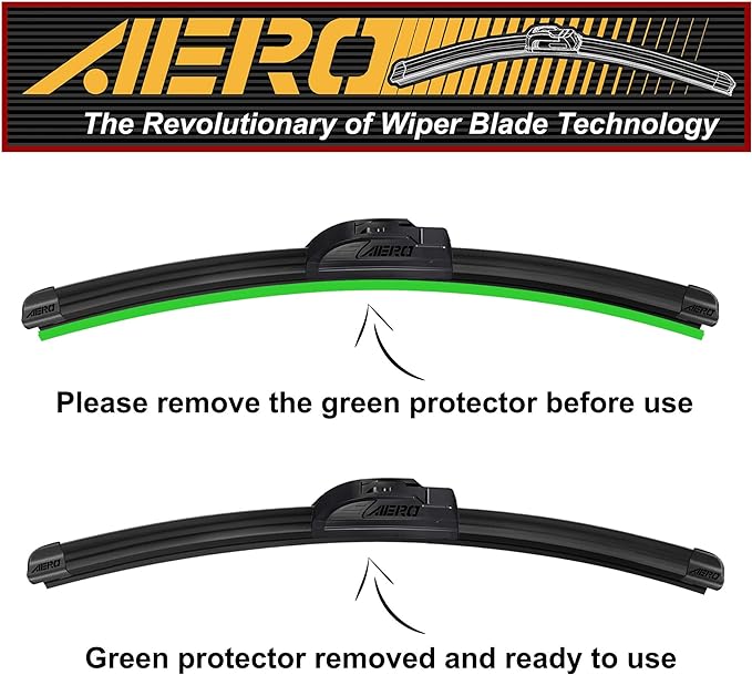 AERO Wipers Replacement For Toyota Sienna 2003 2002 2001 2000 1999 1998, 24"+18" Front + 17" Rear, Premium All-Season Windshield Wiper Blades with Extra Squeegee Refills + 1-Year Warranty (Set of 3)