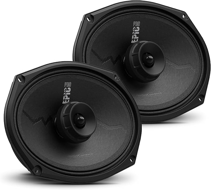 AudioControl EPICPRO69CX Epic PRO 6x9 Coaxial Car Speakers Set (Pair), 300W Max, 4 Ohm, Rear or Front Door Speakers for Truck or Car Audio System, Pro Audio High SPL Full Range Speakers