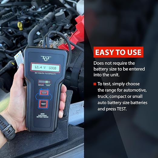 Professional 12V Electronic Battery Tester – Digital Conductance Analyzer for Car Automotive Starter & Alternator Systems, Battery Health & Capacity Checker – B300 by Tech Professional Service Tools