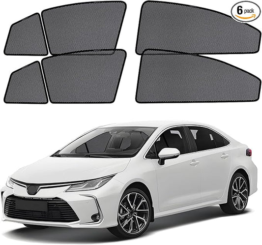 ZATOOTO Car Window Shades for Toyota Corolla 2019-2024, Side Window Cover Sunshade for Corolla Front Window Split Design Car Window Screen for Camping UV Sun Blocker Privacy Ventilation Bug-Free