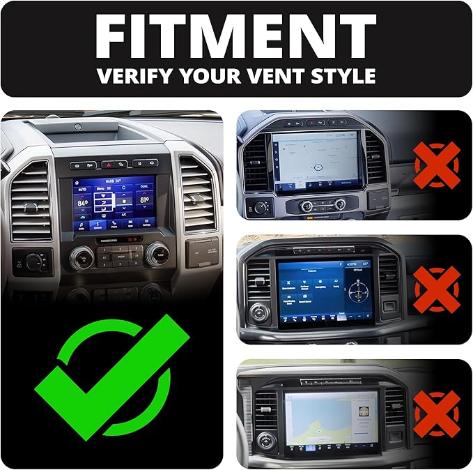 Tackform LINK Vent Phone Mount Compatible with 2015-2020 Ford F-150, 2017-2021 Super Duty, 2018-2021 Expedition | Aluminum | Universal Magnetic Holder | 2" Arm | Yellow Knob | (NOT MAGSAFE Compatible)