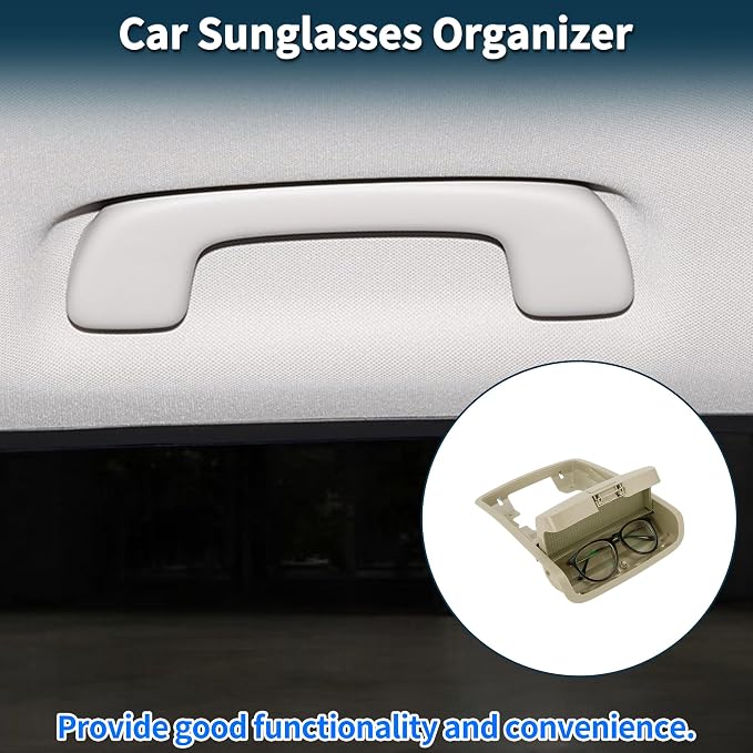 Car Sunglasses Case for Volkswagen Jetta/for Vento MK6 2011-2014 Eyeglasses Holder Storage Box ABS Beige 1 Pc