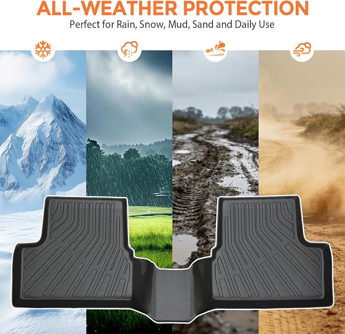 Floor Mats for Chevrolet Chevy Cruze 2011-2015 and for Chevy Cruze Limited 2016, Heavy Duty TPE All Weather Protection, Waterproof Non-Slip Black Car Liners (Two-Row Floor Mats & Cargo Liner)
