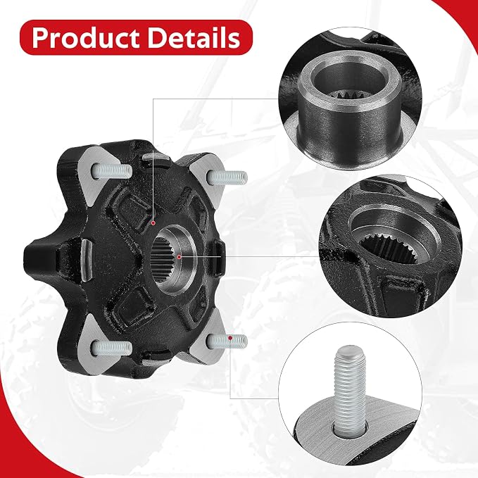 JAVIK Front Left & Right Wheel Hub Compatible with Polaris Ranger 800 Diese-l 900 700 RZR 900 800-4 570 ACE 570 900 OEM# 5137127-067 5137659-067 5136254-067 5142569-067 5137539-067 7517871