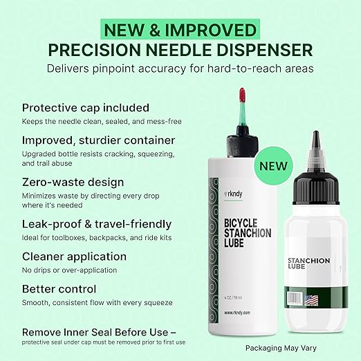 Fork Stanchion, Shock, & Dropper Post Lube – Superior Suspension Performance, Corrosion Protection, and Waterproof Formula for All Bikes