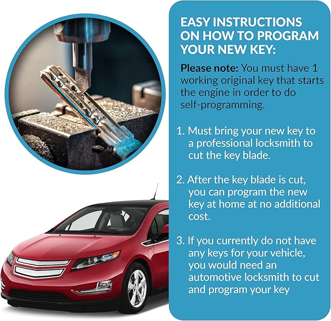 Keyless2Go Replacement for 5 Button PEPS Flip Key Chevrolet Volt OHT05918179 22923862
