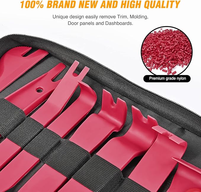 GOOACC 238Pcs Trim Removal Tool, Auto Push Pin Bumper Retainer Clip Set Fastener Terminal Remover Tool Adhesive Cable Clips Pry Kit Car Panel Radio Removal Auto Clip Pliers