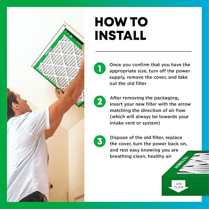 Filterbuy 20x25x4 Air Filter MERV 8 Essential Dust & Allergy Defense (12-Pack), Electrostatic Pleated HVAC AC Furnace Filters Replacement (Actual Size: 19.50 x 24.50 x 3.63)