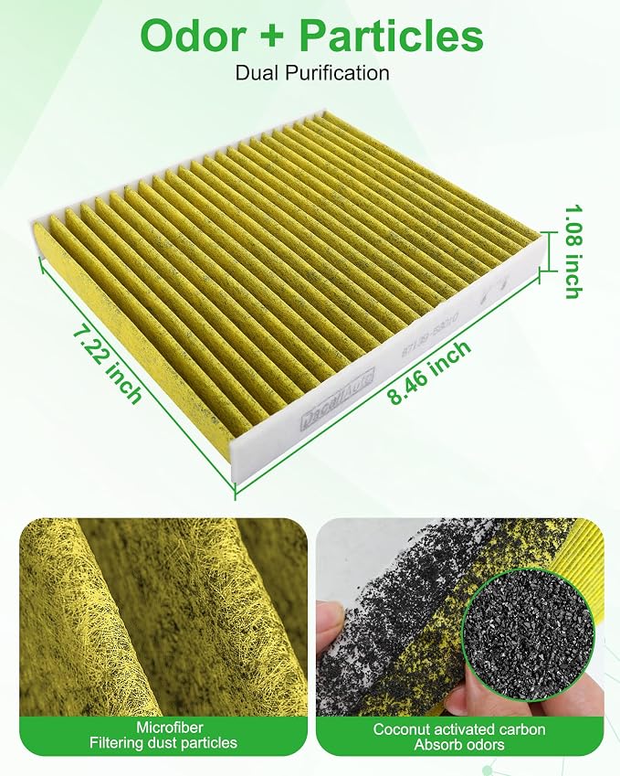Engine & Cabin Air Filter Set Fit for Subaru Ascent (2019-2026), for Crosstrek(2018-2024), for Impreza(2017-2026), for Legacy(2020-2025), for Outback(2020-2026). Replace 16546AA16A, 8713958010
