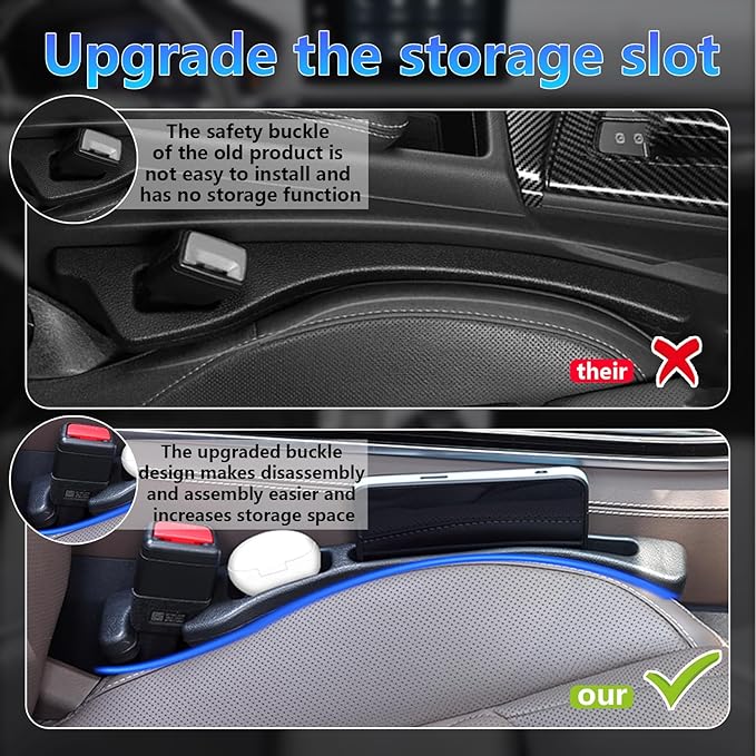 【Compatible with Lexus RX350 NX350 】 Seat Gap Filler,No Drop Seat Guard Compatible with Lexus RX NX Series,Drop Seat Guards for Cars(2Pcs),Emergency Keychain Car Escape Tool(2Pcs)