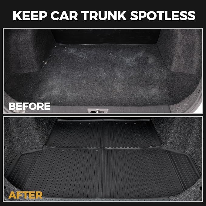 Floor Mats for Nissan Versa 2020-2025, All Weather Floor Mats Trunk Cargo Liner and Door Sill Guards Accessories, Full Coverage Set