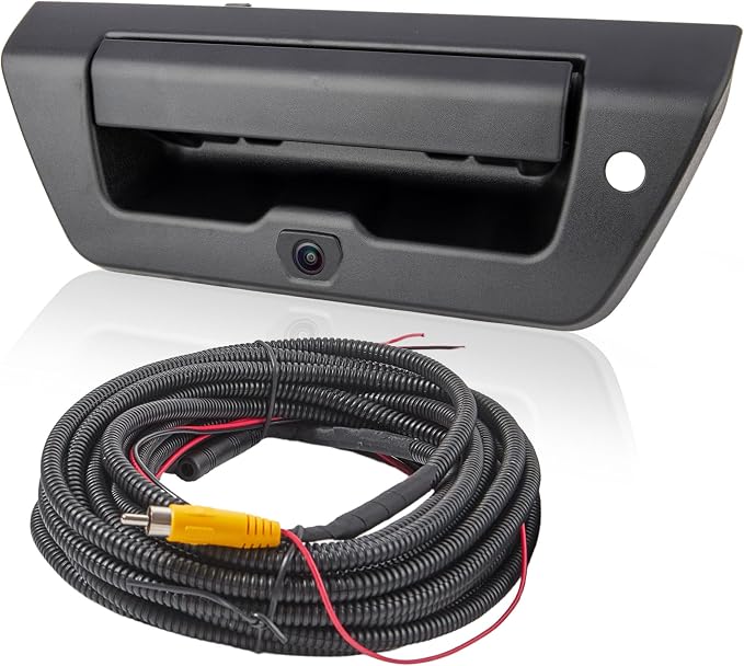 EWAY Tailgate Handle Backup Rear View Camera for Ford F150 2015 2016 2017 Manual Type Reverse Vehicle Backing Night Vision Aftermarket Reversing Cameras for Pickup Truck Black