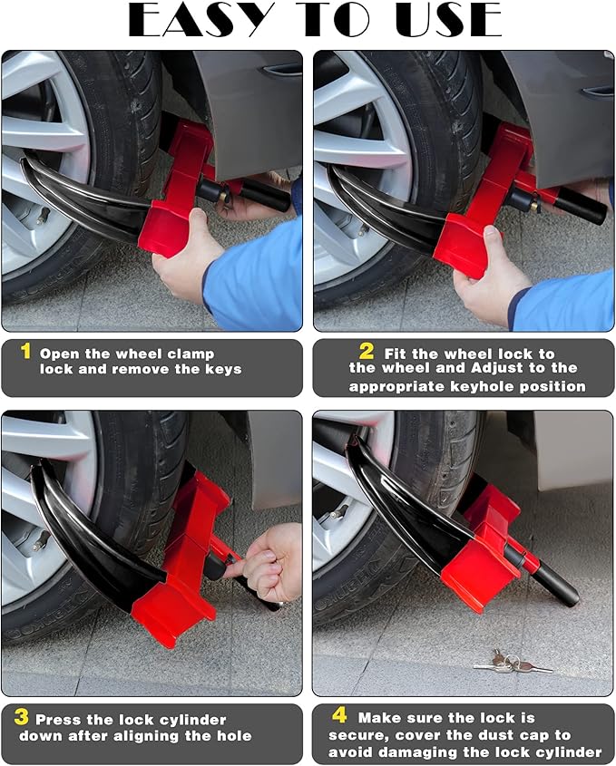 Tevlaphee Steering Wheel Combination Lock and Tevlaphee Wheel Lock