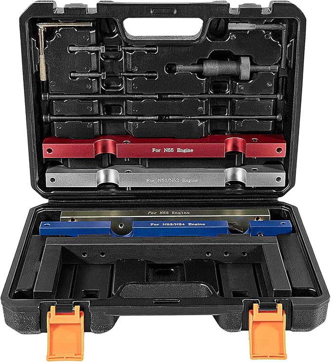 E-cowlboy Fit for BMW Timing Tool kit Master Engine Timing Vanos Cam Camshaft Locking Tool,Crankshaft Flywheel Alignment Tool Kit Compatible for BMW 2.5L 3.0L N51 N52 N53 N54 N55 Engines