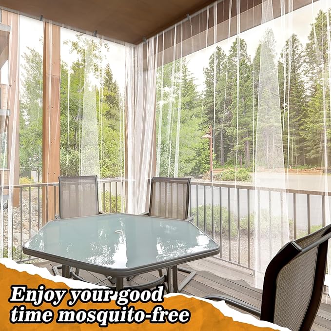 2Pcs 13x10ft Mosquito Net - Mesh Netting for Patio Skin and Plants Protection, Garden Bird Bug Screen, White