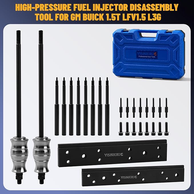 Rail Assembly Replacer Master Tool Kit for GM Opel、Vauxhall & MG 1.0L, 1.4L, 1.5T, 1.6L Engines - EN-51146 EN-51146-100 EN-51146-150.Fuel Injector Disassembly Tool for Buick