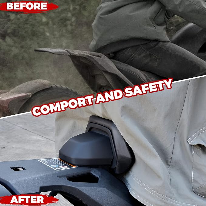 SAUTVS 1Up Driver Backrest for Can-Am Ryker 2019-2026 | Fits Ryker 600 900 Sport Rally, HDPE Material, Requires Max Mount, Lumbar Support, Replace #219400960