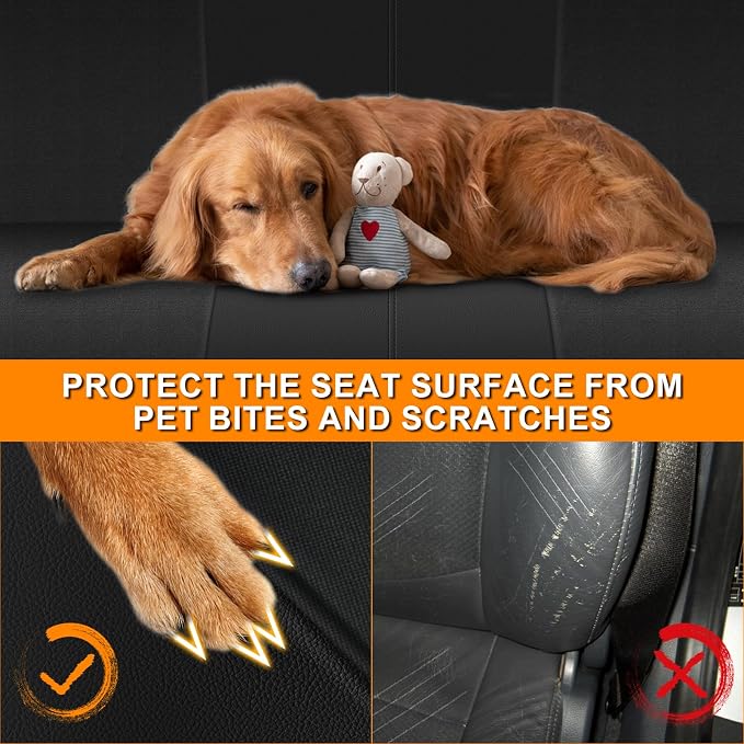 RV Seat Covers Compatible with Motorhome Captain Chairs, Driver & Passenger Leather and Neoprene Fabric Seat Covers,All Black