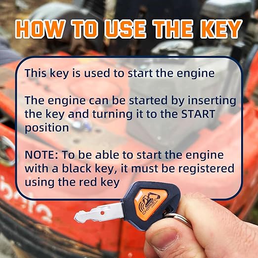 459A Key with Chip Compatible with Kubota U15/30/48/55/135/155/161/163 Excavator Digger ELI80-0101 RC411-53933 RC461-53930 Excavator Accessories Programming Key