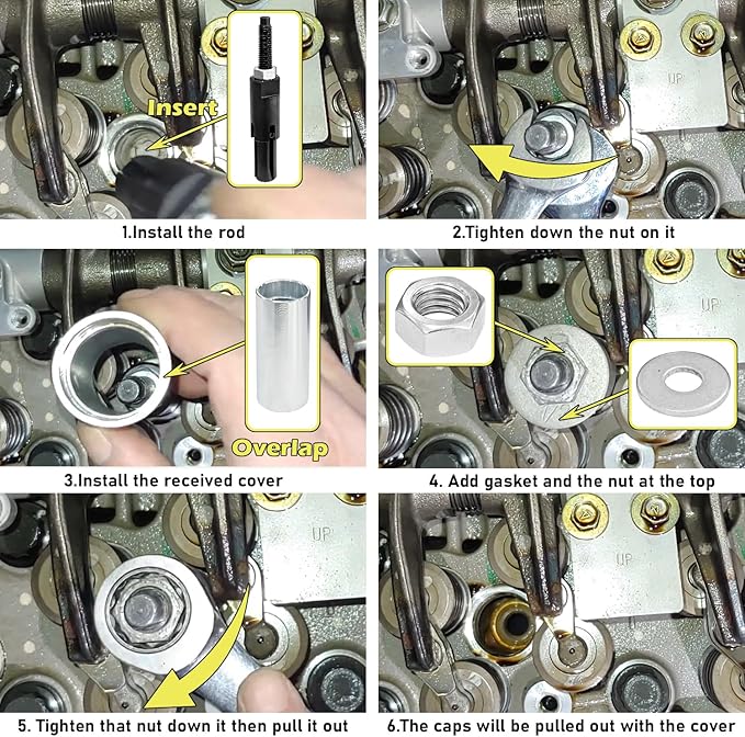 Fuel Injector Tube Remover Installer Tool for 2001-2020 GM Duramax 6.6L Diesel Engine, Similar to OTC-7222 Replaces J-45910 Injector Puller Extractor Kit