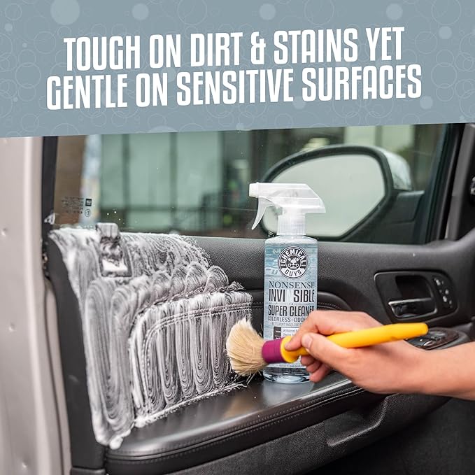 Chemical Guys Car Interior Detailing Kit - VRP Protectant, Nonsense Cleaner, Streak Free Glass Cleaner, 3 Detailing Brushes, 3 Towels, 2 Applicators, 11-Items
