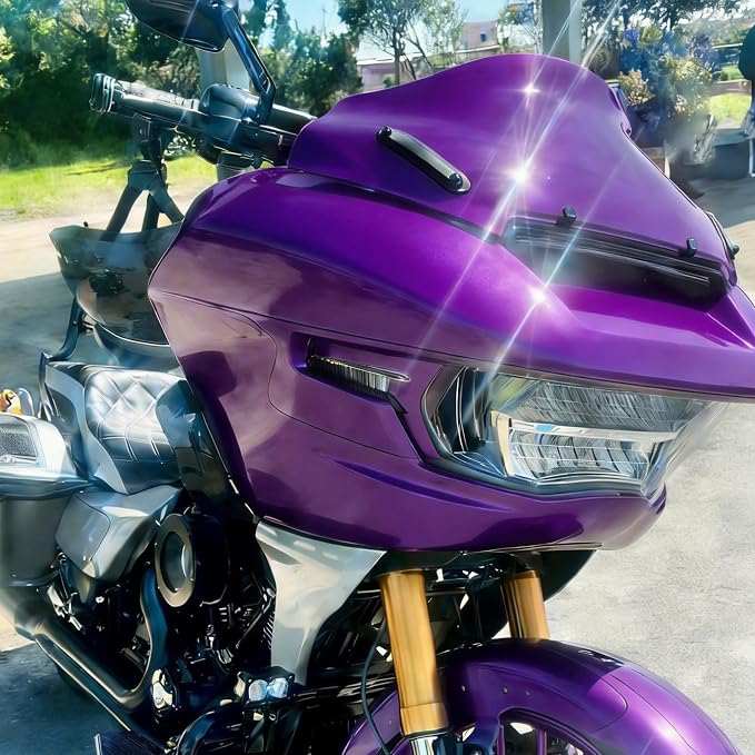 10" Windshield Windscreen Wind Splitter Fit For Harley Road Glide 2023.5-2026 Purple