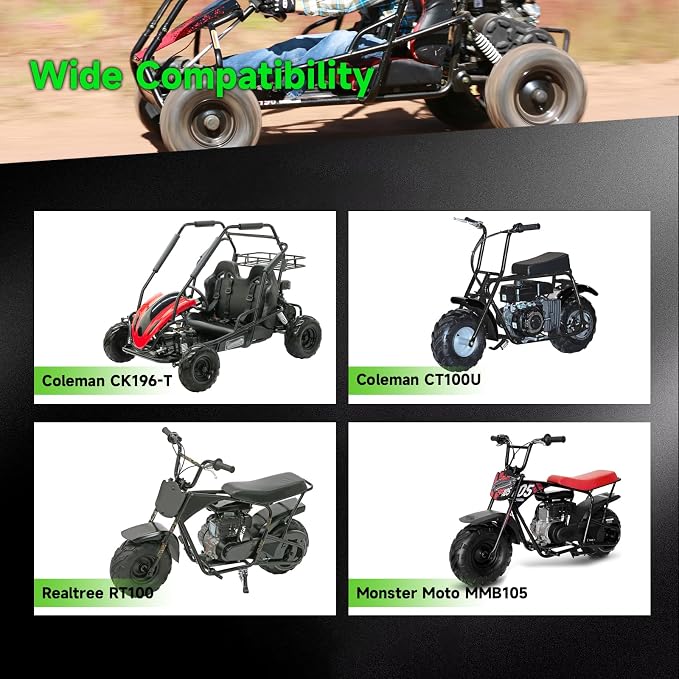 145/70-6 145-70-6 Tires Tubeless Compatible with Coleman CT100U CC100X Baja Doodle Bug DB30 Mini Bike KT196 Go Kart Motovox MBX10 MBX11 Mega Monster Moto 80cc 105cc Kazuma ATV Quad 4 Wheeler