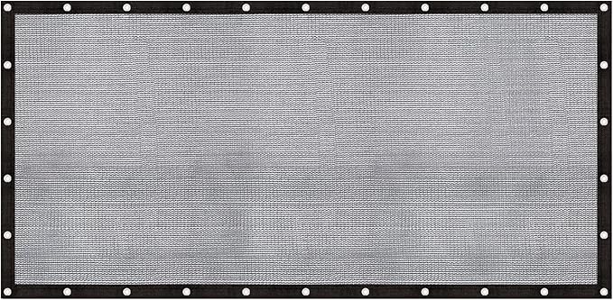 Cool Area 60-70% Shade Cloth 8x16FT Heavy Duty Knitted Mesh Tarp with Grommets Shade Trap for Patio Canopy Garden Porch Greenhouse Pools Dump Truck Dog Kennel Black