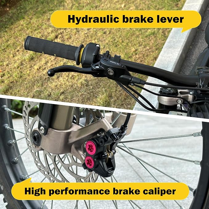 Front Rear Hydraulic Brake Kit & Brake Caliper Master Cylinder Assembly for Surron Light Bee X Segway X160 X260 Talaria Sting MX3/R MX4/XXX Electric Dirt Bike Parts