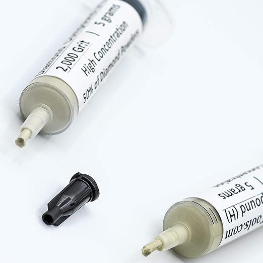 TechDiamondTools Kit of 3 Diamond Lapping Paste Polishing Compound USA Made 800 1200 2000 Grit Lapidary Paste for Rock Glass Metal Jewelry Resin Marble with High Concentration of Diamond Powder