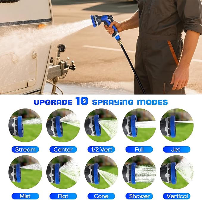 Upgrade 12V 80PSI7.5GPM RV Fresh Washdown Pump Kit Boat Washdown Pump,Five Chamber Self-Priming Diaphragm Pump with Heavy Duty Pressure Switch & Strainer for Boats, Marine, Yacht, Caravan, Camper