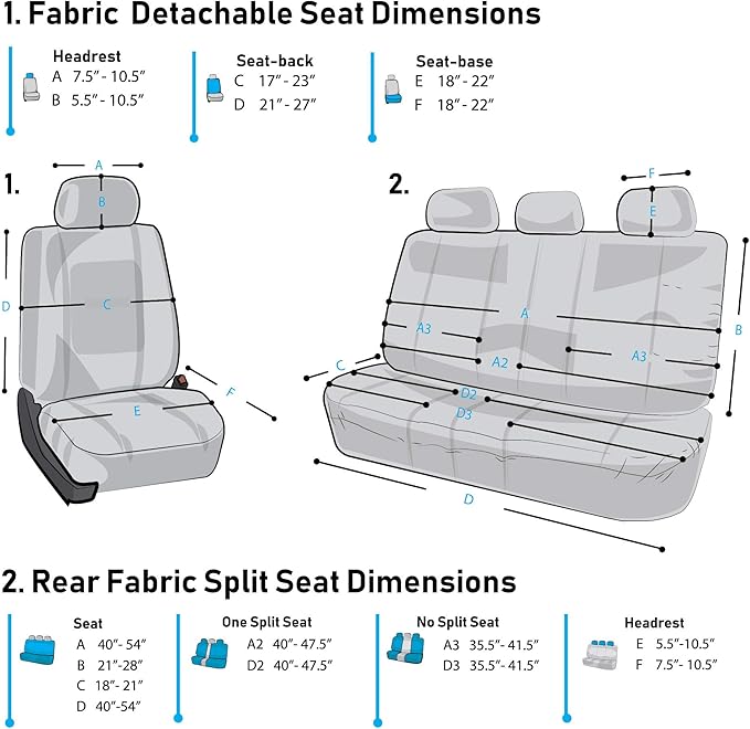 FH Group Car Seat Covers Universal Fit Full Set Interior Accessories, Sports Beige Seat Covers with Airbag and Split Rear Automotive Combo Vinyl Floor Mats Seat Covers for Cars Vans Trucks and SUV