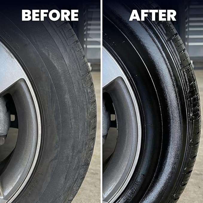 LANE'S Super Blue Tire Dressing Spray | High-Gloss Car Tire Shine Spray | No Sling, No Run, Long Lasting | Protects from Cracks & UV Rays | Non-Greasy Automotive Dressing & Cleaner | 32oz
