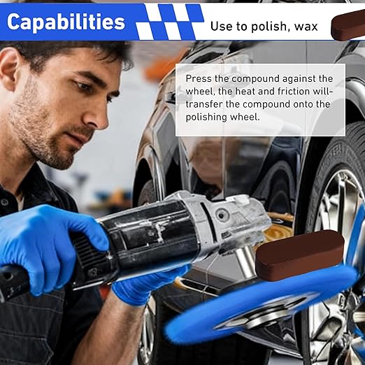 8" Airway Buffing Wheel Kit - 9Pcs Aluminum Metal Polishing Set with 5/8" Arbor Hole & Polishing Compound, Compatible with Angle Grinder for Mirror Finish