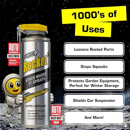 Multi-Purpose Lubricant Spray, 20 Fl Oz - Super Penetrating Oil & Anti-Corrosion Spray for Rusted Bolts, Tools, Bikes & Garden Equipment, Water-Resistant Protective Coating - 600ml Mega Can