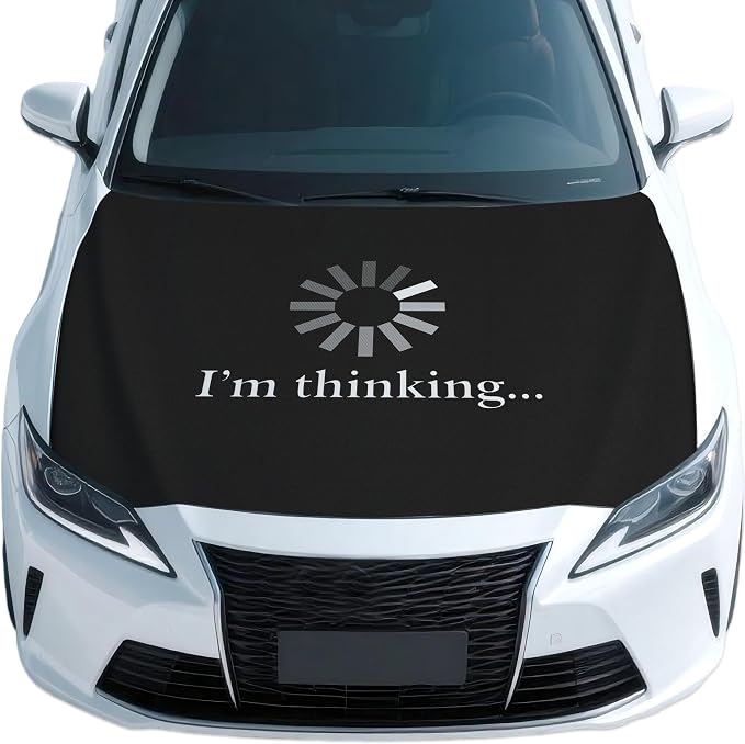 Black Car Hood Cover, 4x5 Feet Car Bonnet Banner | Universal Fit, Elastic Polyester, Stretchable