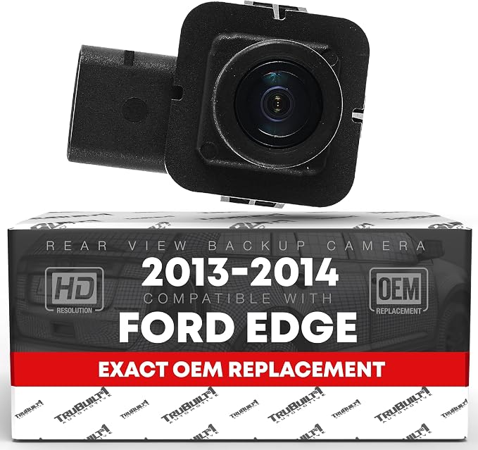 Rear View Backup Camera - Compatible with 2013-2015 Ford Edge - Reverse Park Assist Camera - OEM ET4Z19G490A, DT4Z19G490A, DT4Z19G490B, 590-415