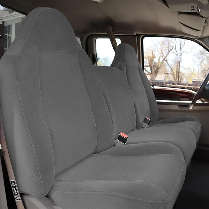 SAPUBK Custom-Fit Seat Covers Replace for 1999-2007 Ford F250- F550 40/20/40 Split Without Shoulder on Backrest Seat, Premium Neoprene Composite Soft Foam Lining Airmesh Breathable Seat Cover