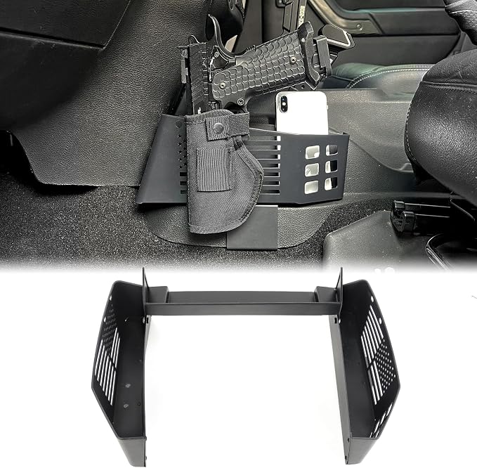 MAIKER Upgrade JK Metal Gear Shift Storage Box Center Console Hanging Box Gear Tray Compatible with 2011-2018 Jeep Wrangler JK JKU, US Flag