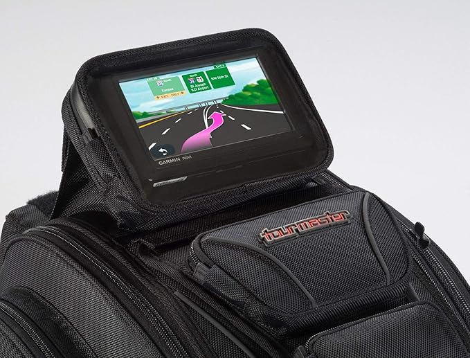 Tour Master Elite Strap Mount Tri-Bag Motorcycle Tank Bag - Black/One Size